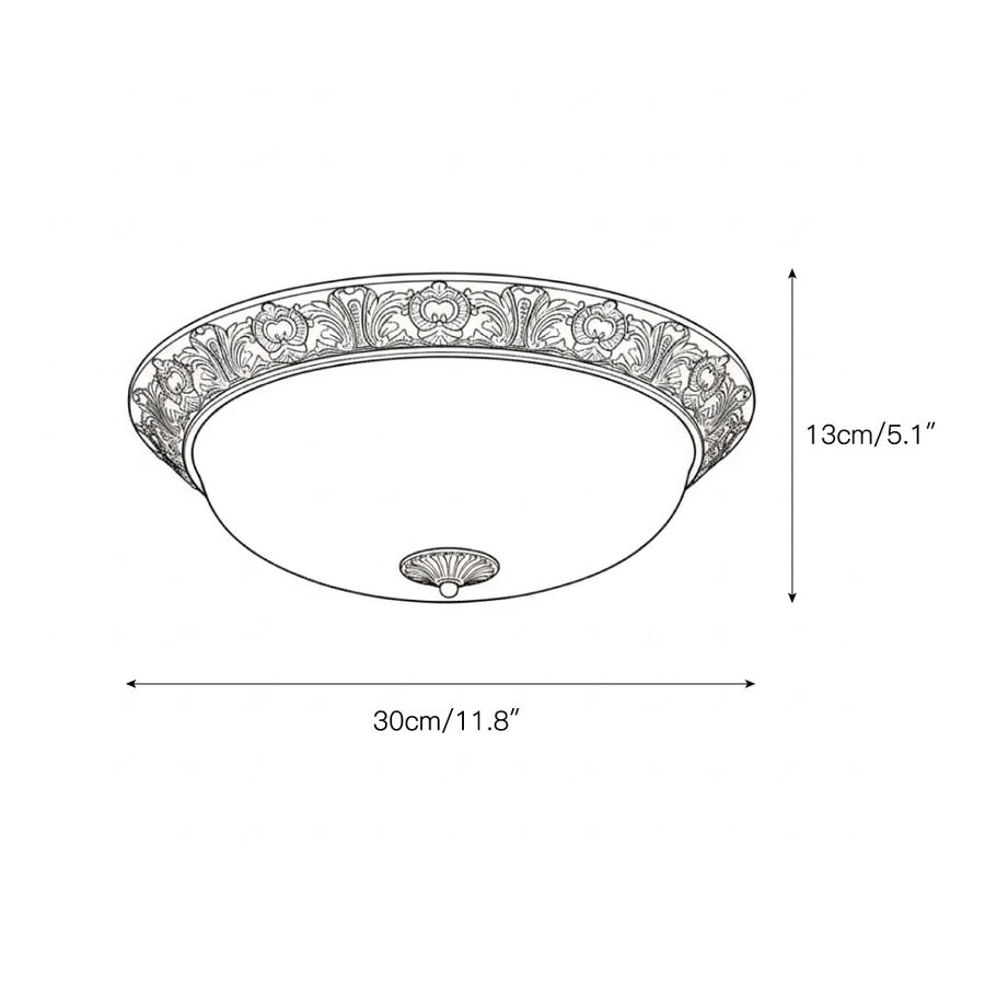 Brahm Flush Ceiling Lamp – detail 3 — Dimension drawings 1