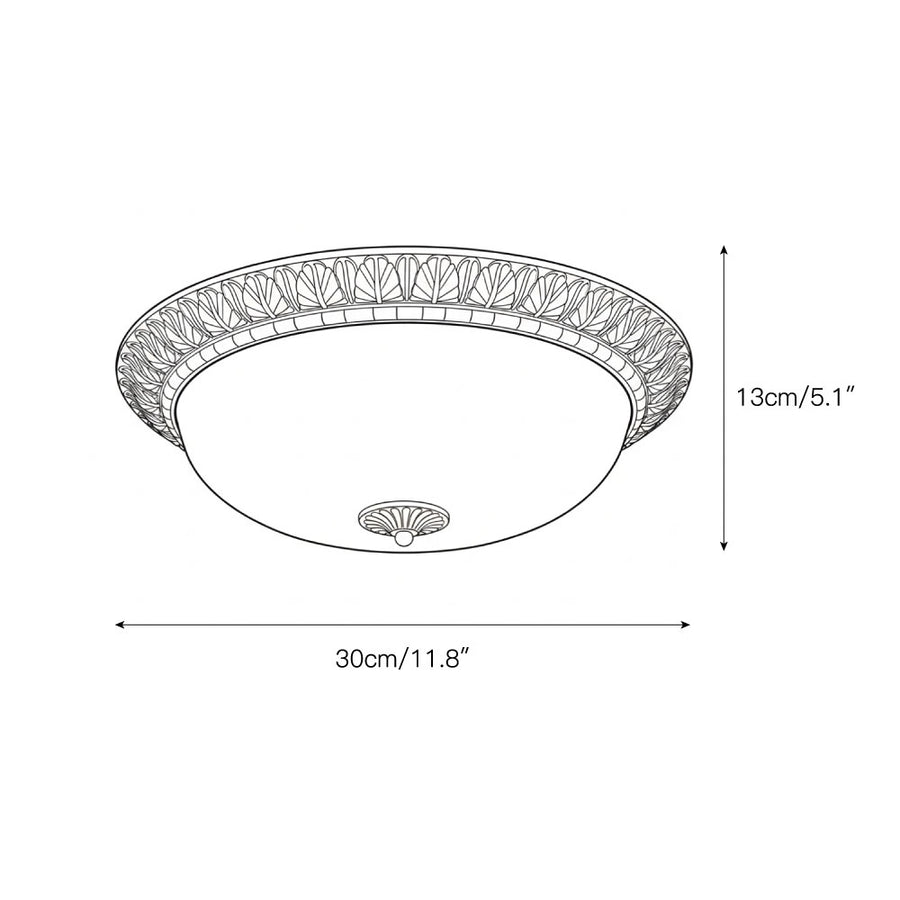 Brahm Flush Ceiling Lamp – detail 4 — Dimension drawings 2