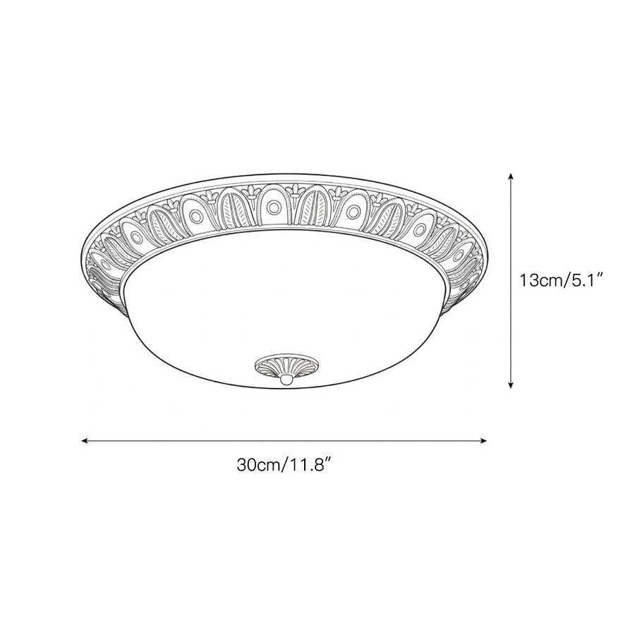 Brahm Flush Ceiling Lamp – detail 5 — Dimension drawings 3
