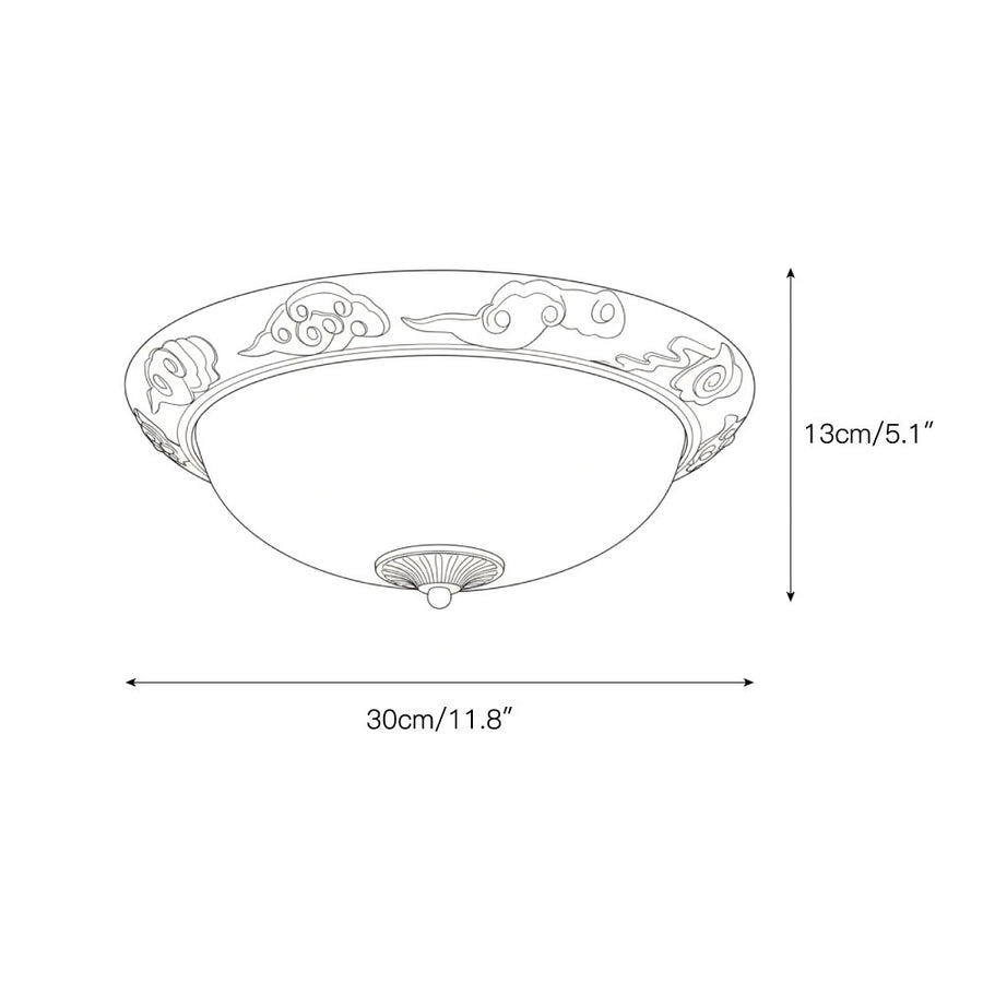 Brahm Flush Ceiling Lamp – detail 9 — Dimension drawings 7
