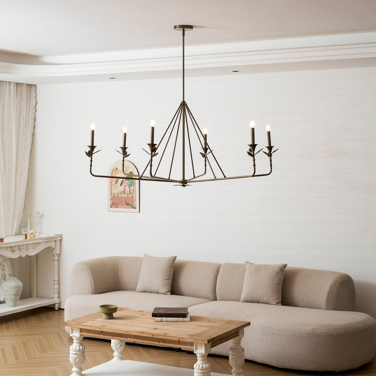 Branching Leaf Chandelier