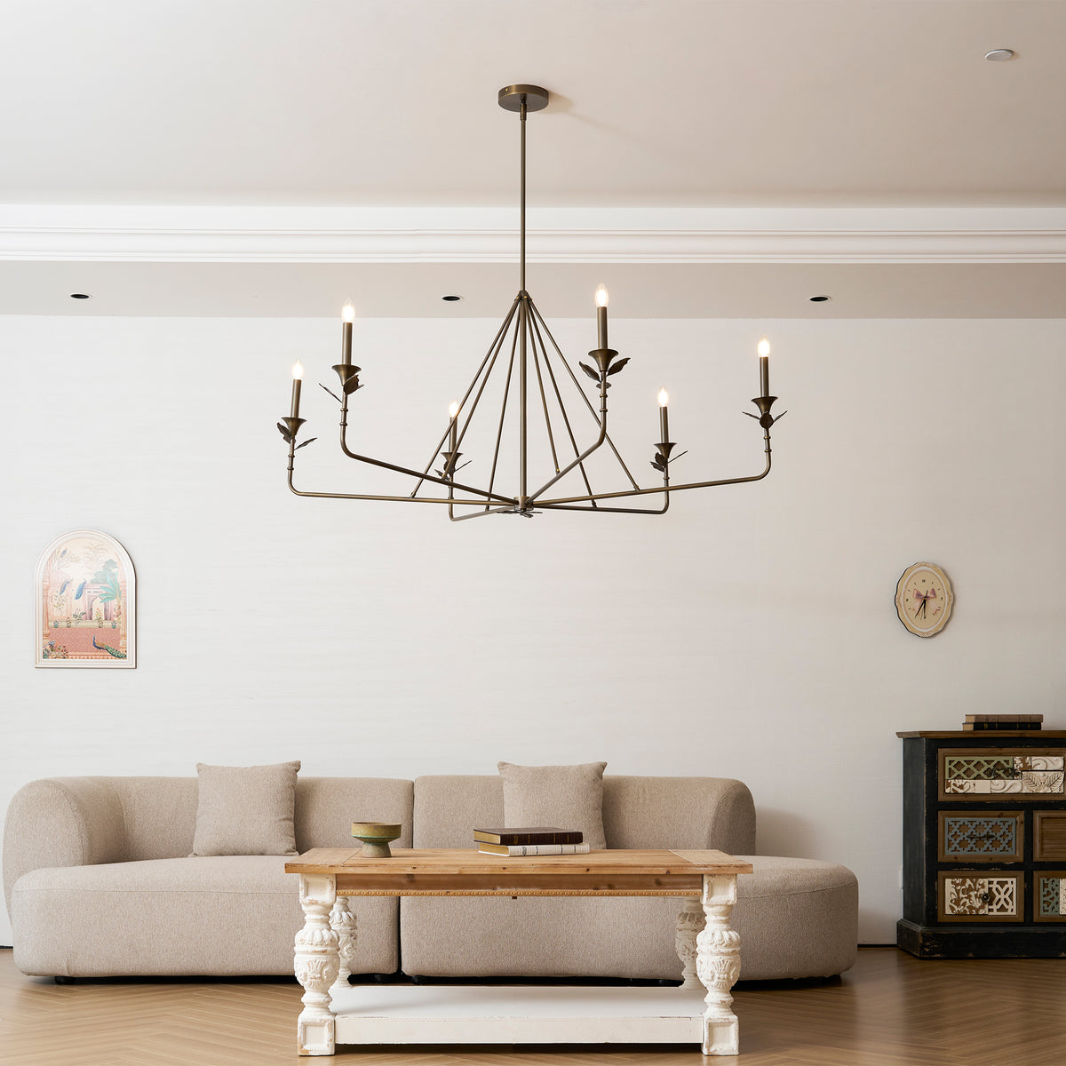 Branching Leaf Chandelier