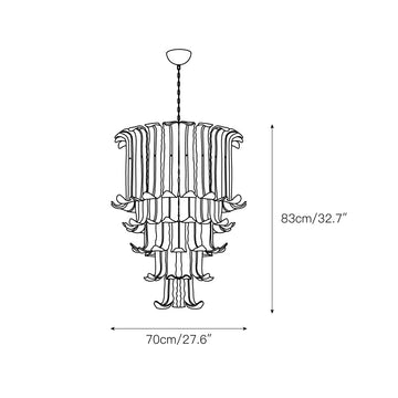 Brasher Murano Chandelier – detail 3 — Dimension drawings 1