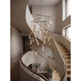 Load image into Gallery viewer, Brass Drop System Chandelier
