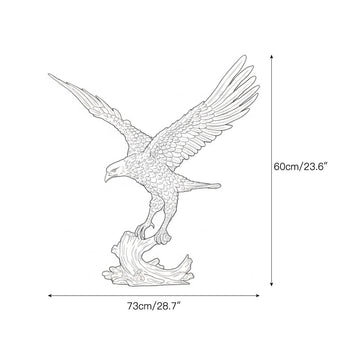 Brass Eagle Sculpture – detail 3 — Dimension drawings 1