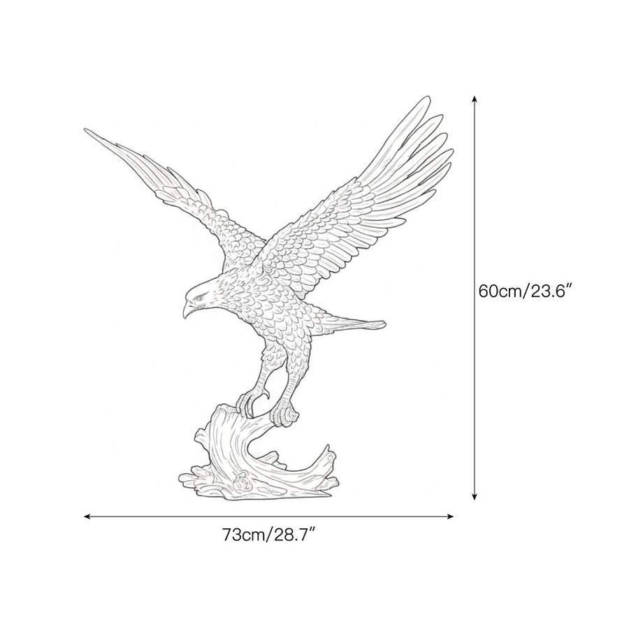 Brass Eagle Sculpture – detail 3 — Dimension drawings 1