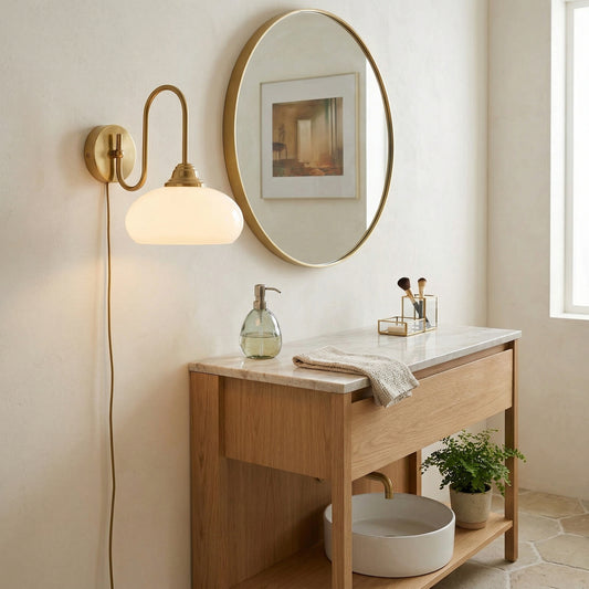 Nova Glass Plug-in Wall Lamp