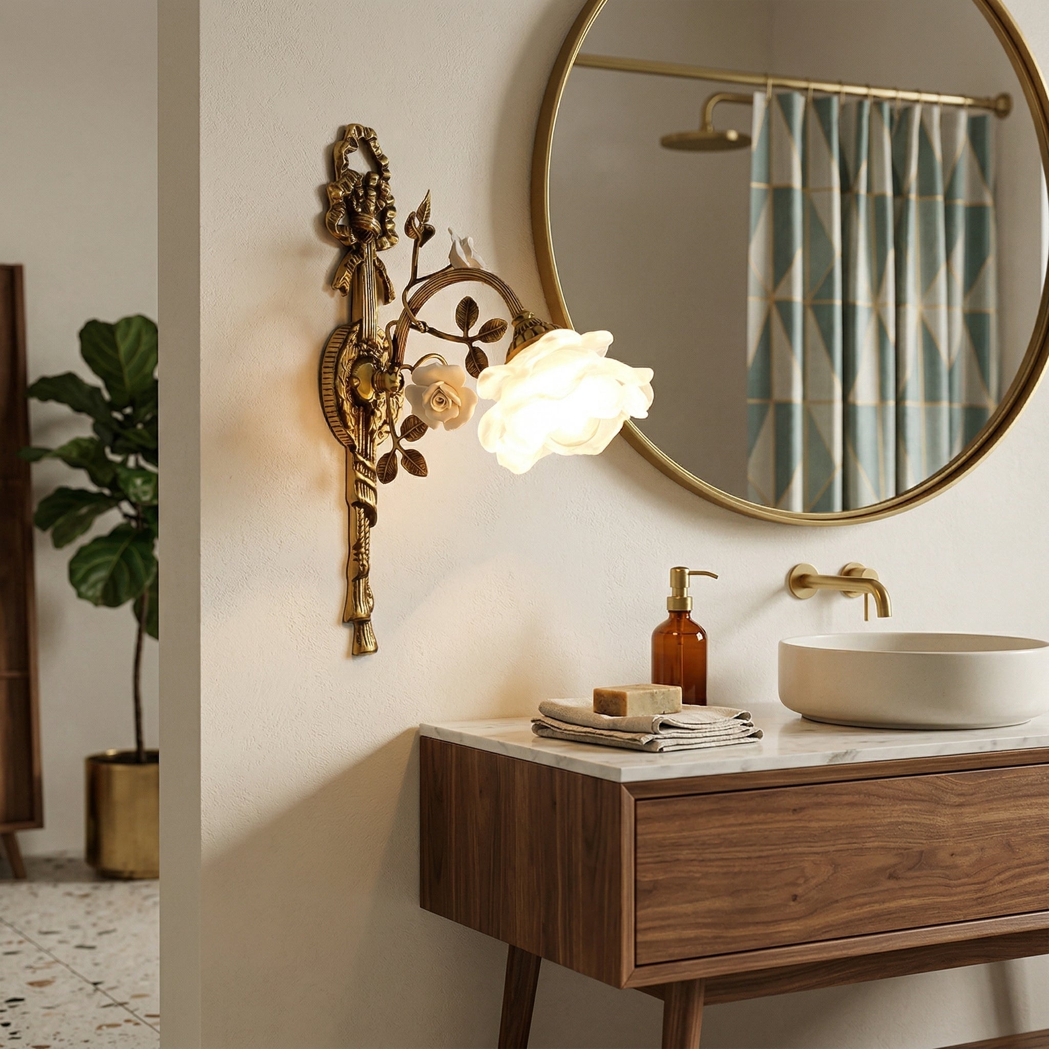 Rosalie Floral Wall Lamp