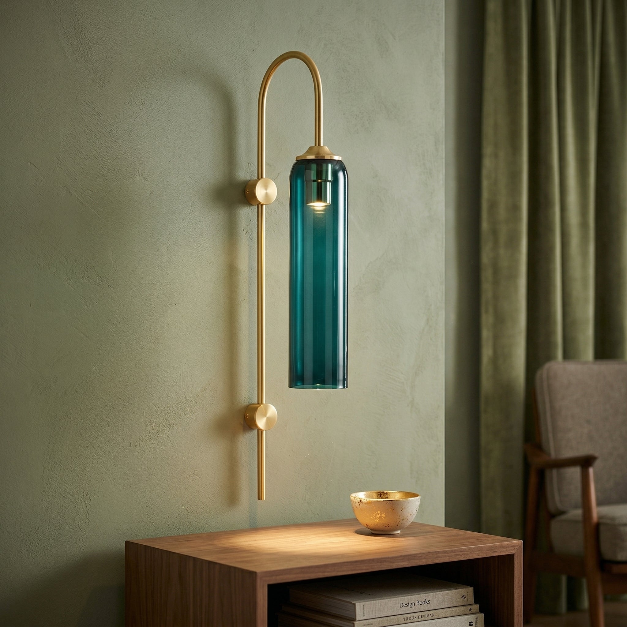 Modern Glass Vertical Wall Lamp