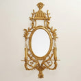 Load image into Gallery viewer, Brass Carved Mirror Wall Lamp
