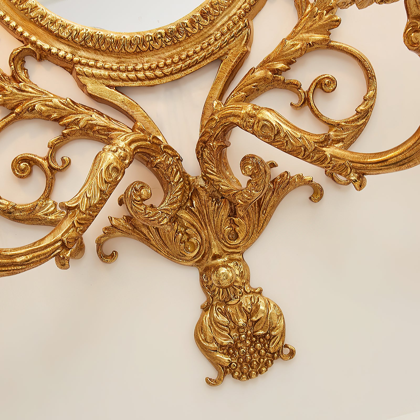 Brass Carved Mirror Wall Lamp