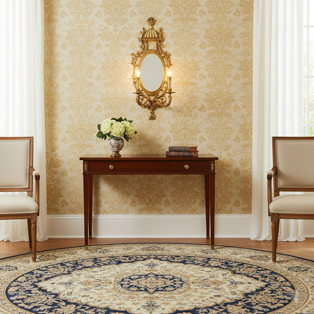 Brass Carved Mirror Wall Lamp