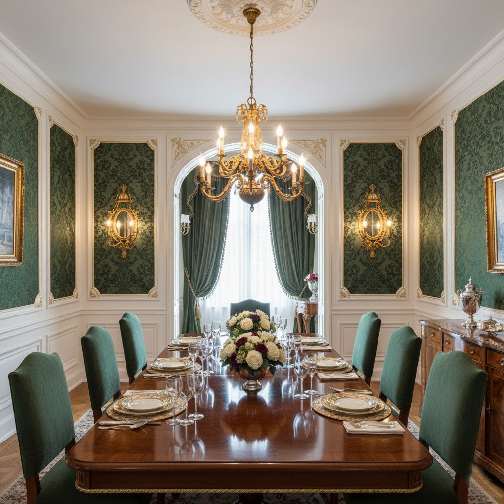 Brass Carved Mirror Wall Lamp