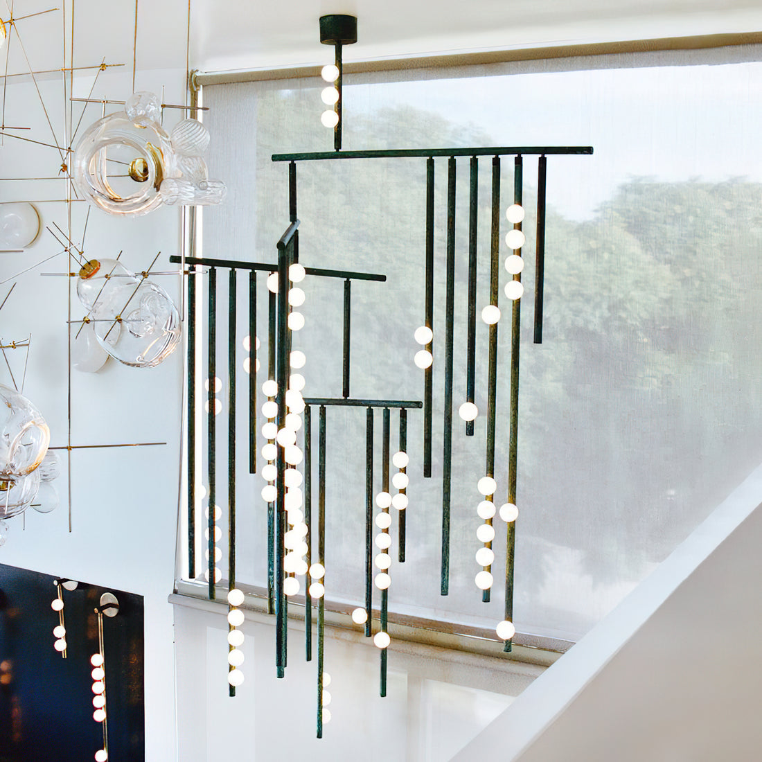 Drop System Light Brass Drop System Chandelier – Radilum