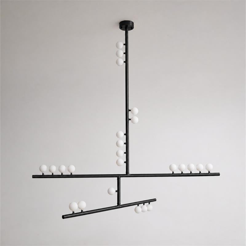 Brass Drop System Chandelier