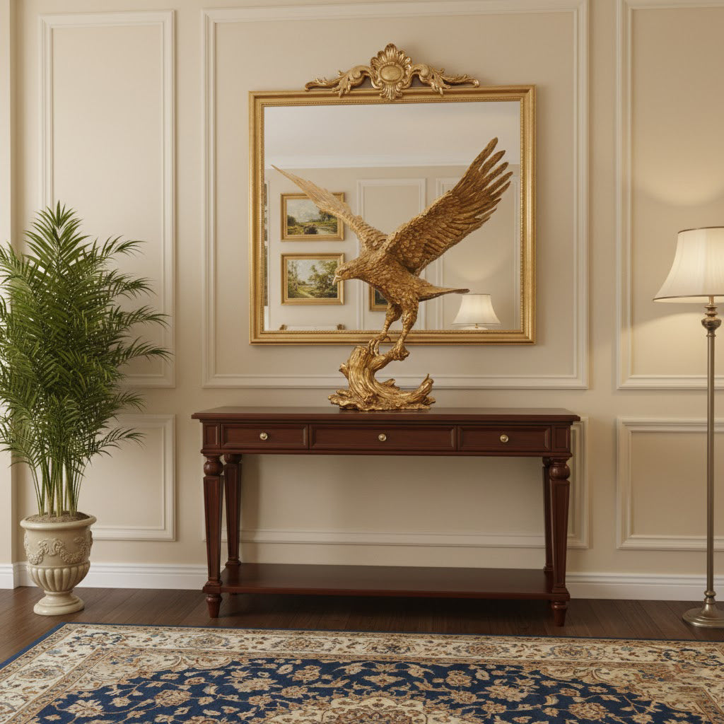 Brass Eagle Sculpture