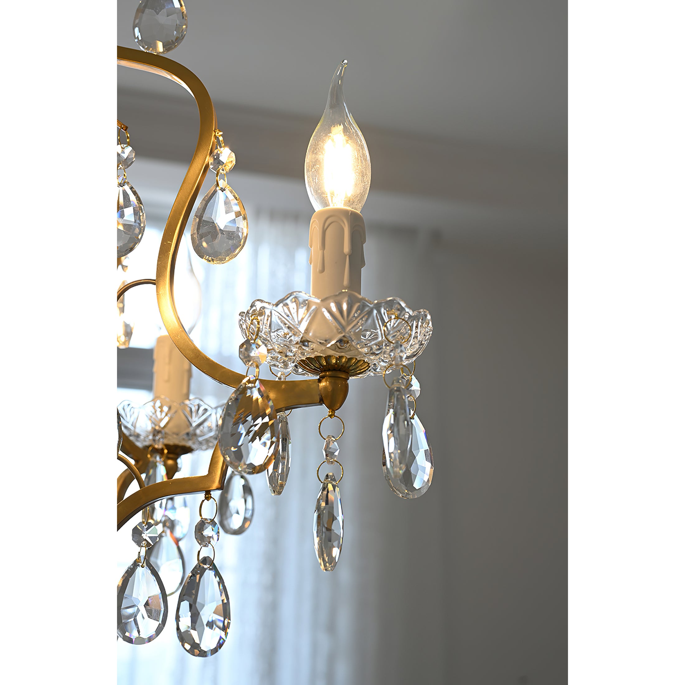 Brass Scrolls Chandelier