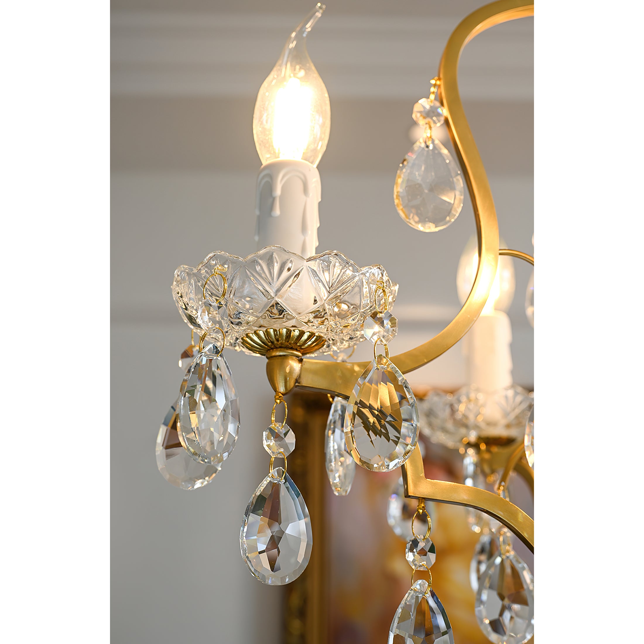 Brass Scrolls Chandelier