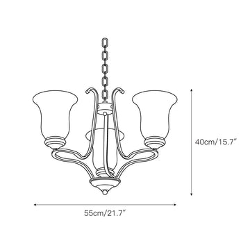 Breena Chandelier – detail 3 — Dimension drawings 1