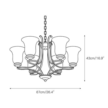 Breena Chandelier – detail 4 — Dimension drawings 2