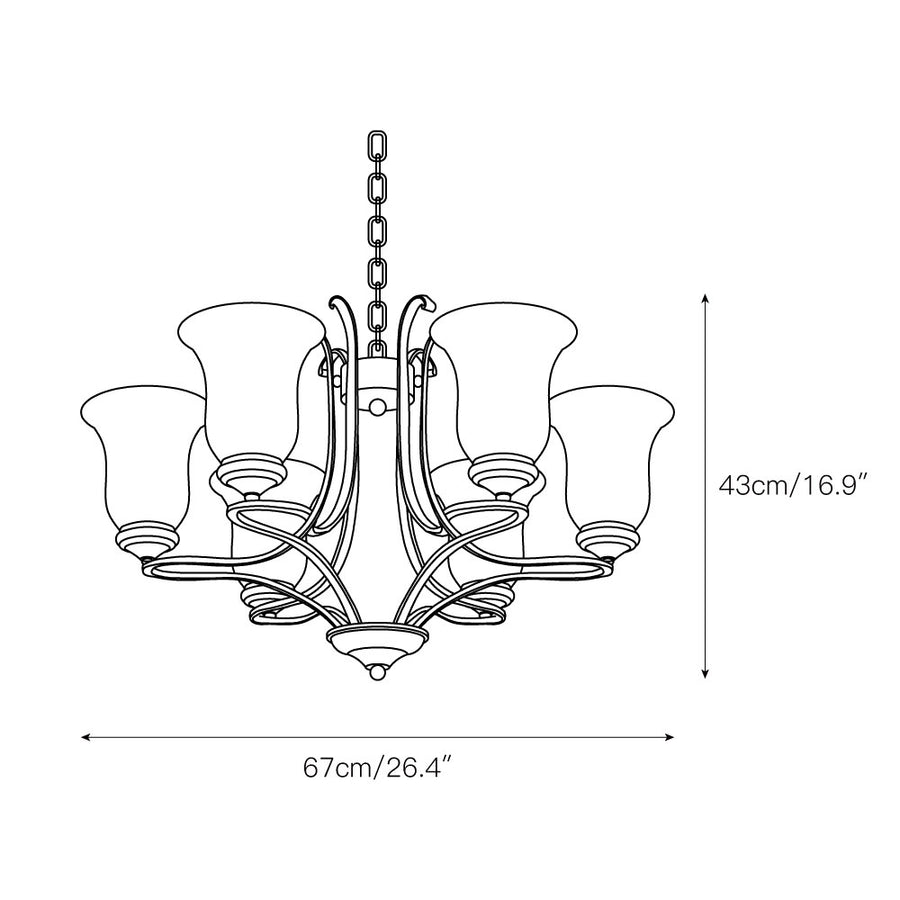 Breena Chandelier – detail 4 — Dimension drawings 2