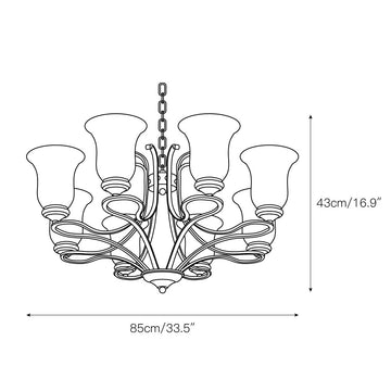 Breena Chandelier – detail 5 — Dimension drawings 3