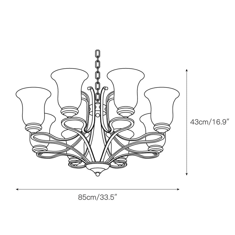 Breena Chandelier – detail 5 — Dimension drawings 3