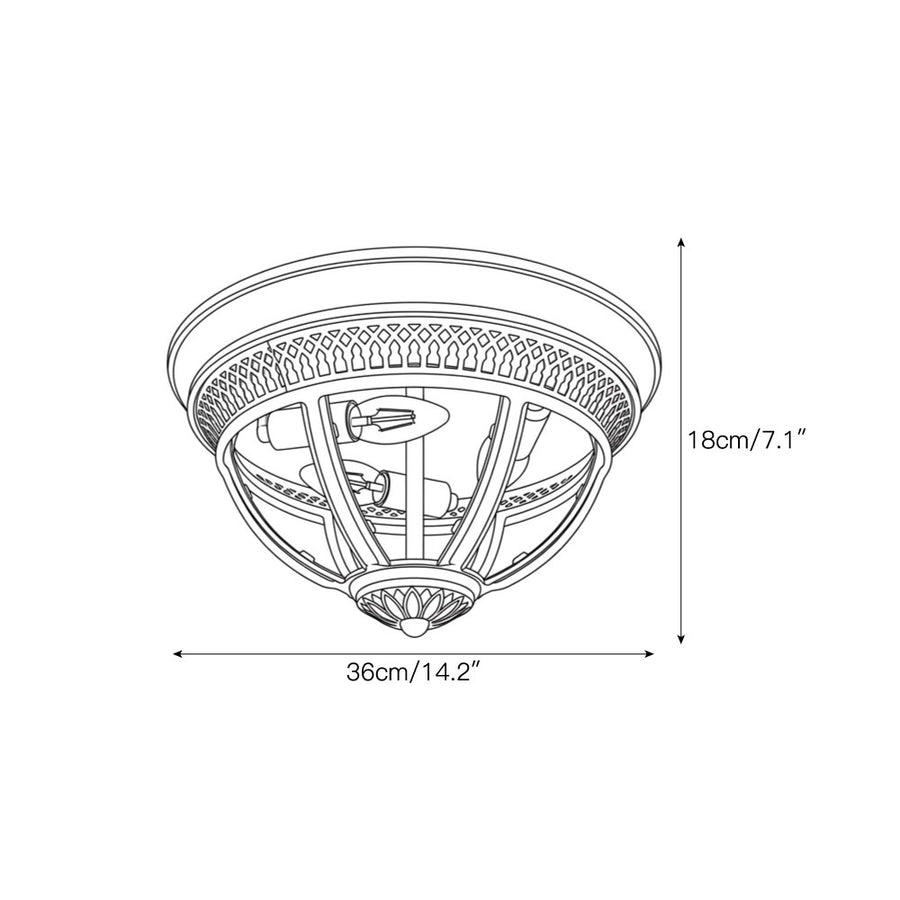 Brelmont Flush Mount Ceiling Light — Dimension drawings 1
