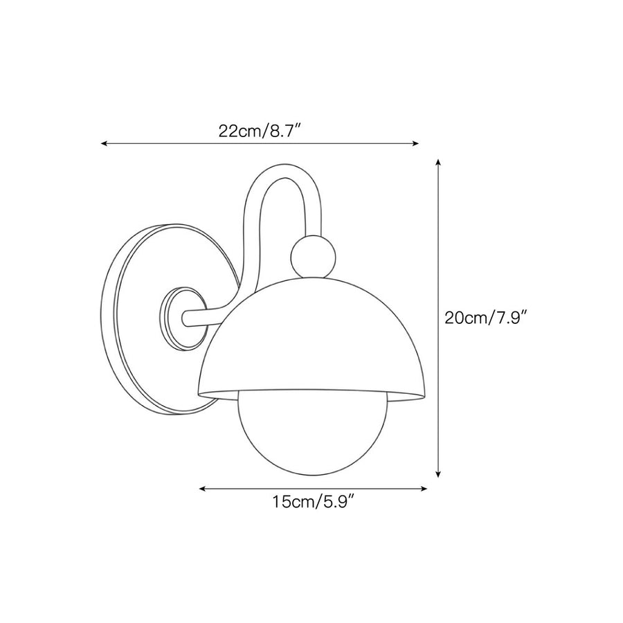Brevane Wall Sconce – detail 3 — Dimension drawings 1