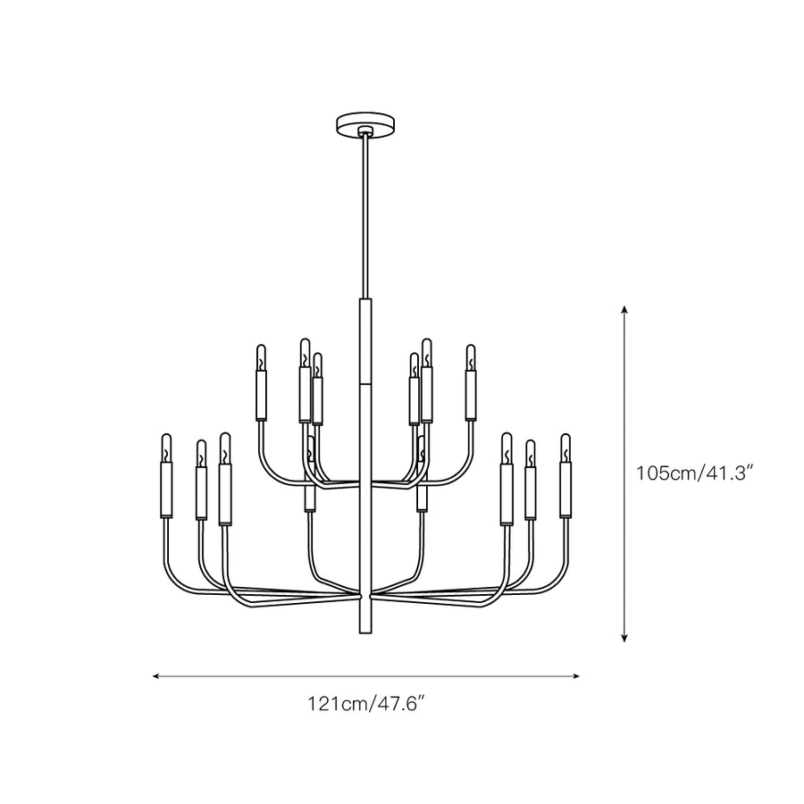 Grange Chandelier – detail 5 — Dimension drawings 2