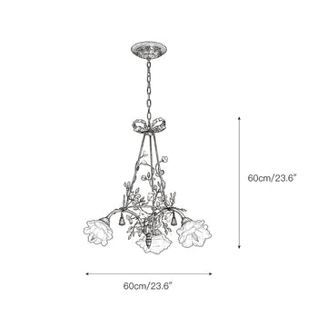 Briar Rose Chandelier – detail 3 — Dimension drawings 1