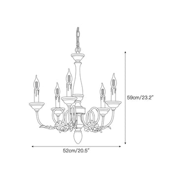 Briarford Chandelier – detail 5 — Dimension drawings 3