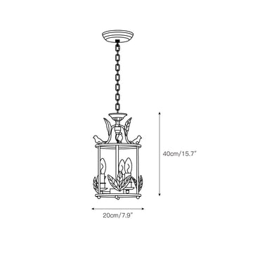 Brighton Lantern Pendant Lamp – detail 3 — Dimension drawings 1