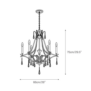 Brio Crystal Chandelier – detail 4 — Dimension drawings 2