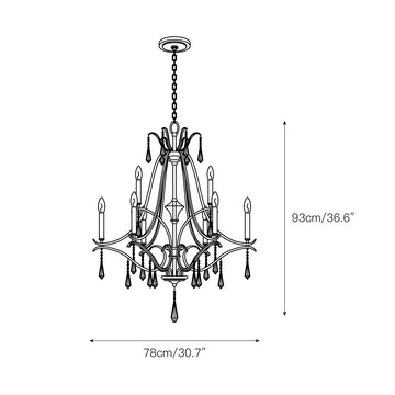 Brio Crystal Chandelier – detail 5 — Dimension drawings 3