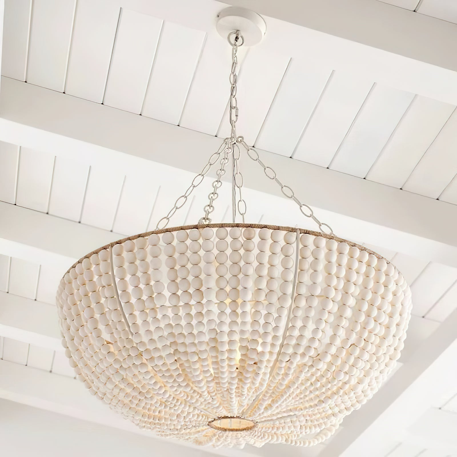 Lustre en perles de bois Bristol