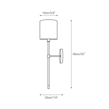 Bristow Wall Lamp – detail 3 — Dimension drawings 1