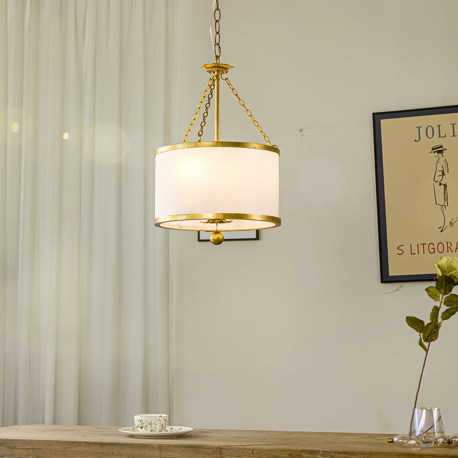 Broche Drum Pendant Lamp