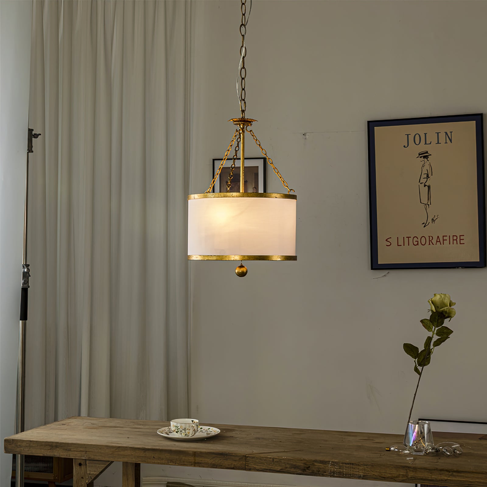 Broche Drum Pendant Lamp