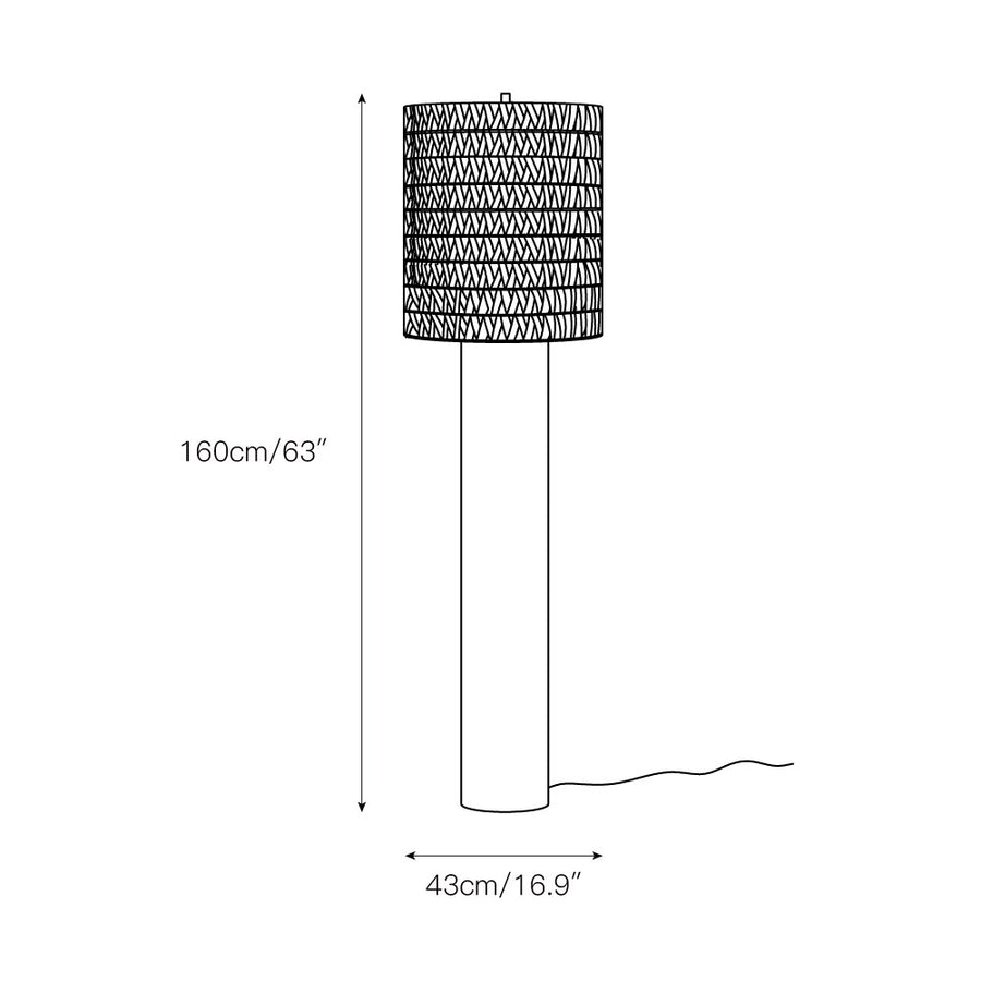 Brodie Wood Floor Lamp – detail 3 — Dimension drawings 1