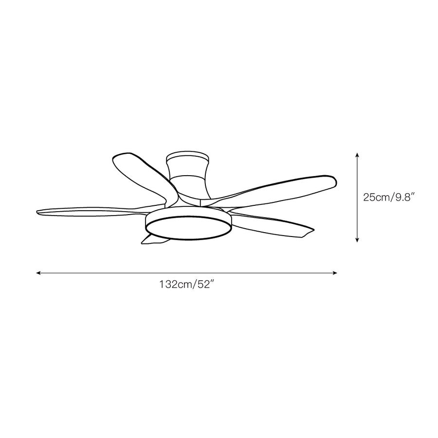Bronx 52″ Ceiling Fan Light – detail 3 — Dimension drawings 1