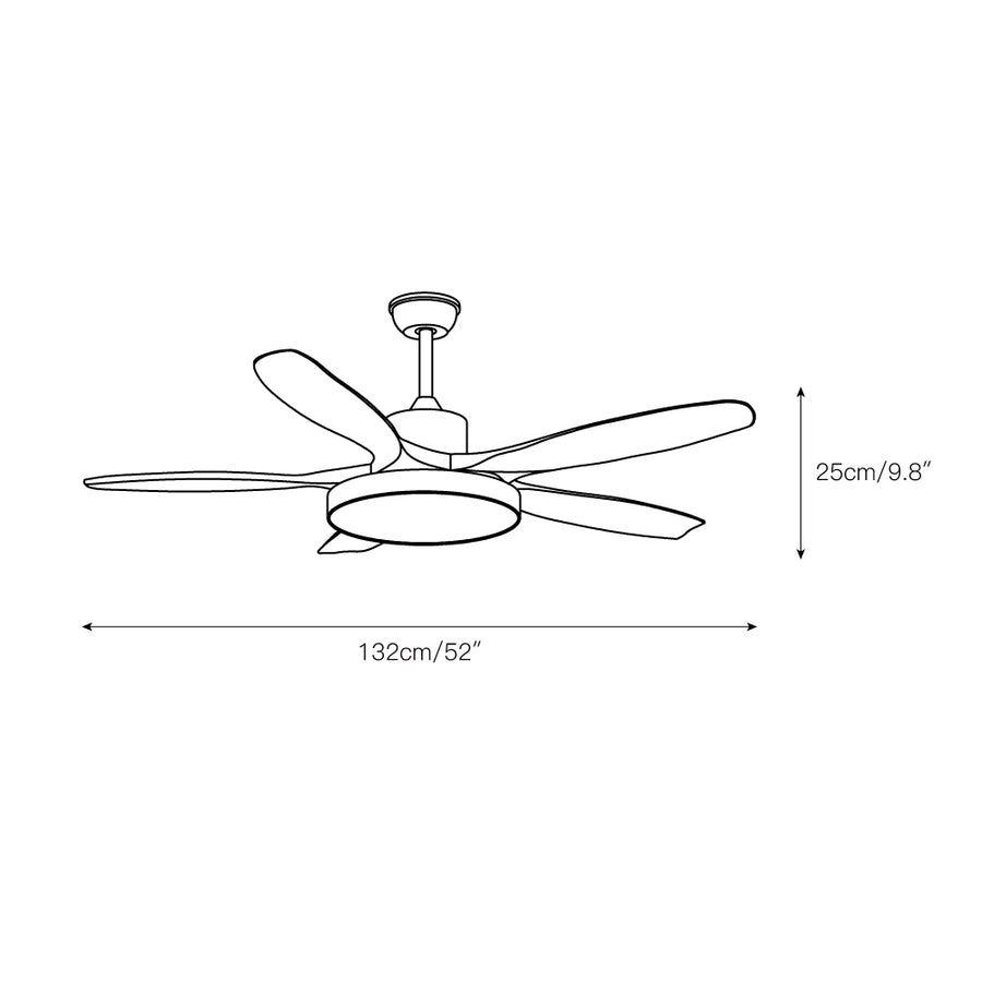 Bronx 52″ Ceiling Fan Light – detail 4 — Dimension drawings 2
