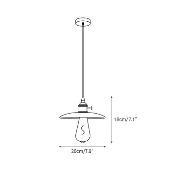 Brooklyn Flat Pendant Lamp – detail 3 — Dimension drawings 1