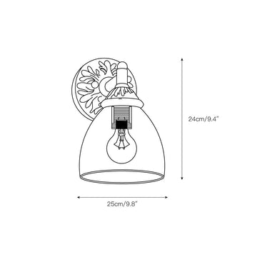 Brooks Vanity Wall Lamp – detail 3 — Dimension drawings 1