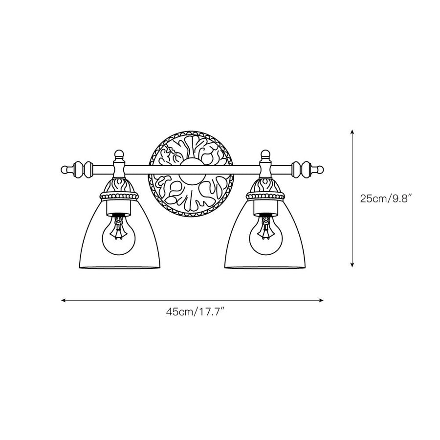 Brooks Vanity Wall Lamp – detail 4 — Dimension drawings 2