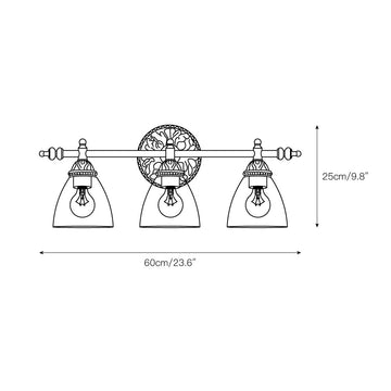 Brooks Vanity Wall Lamp – detail 5 — Dimension drawings 3