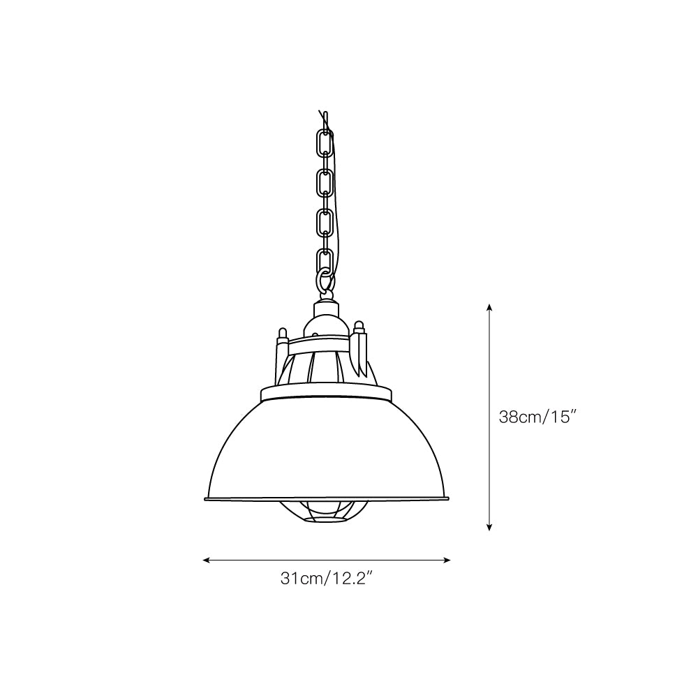 Lampe suspendue à cage de cloison