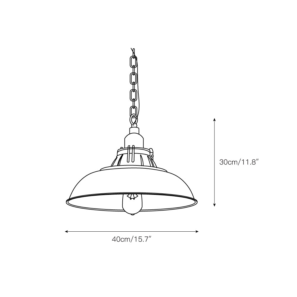 Lampe suspendue à cage de cloison