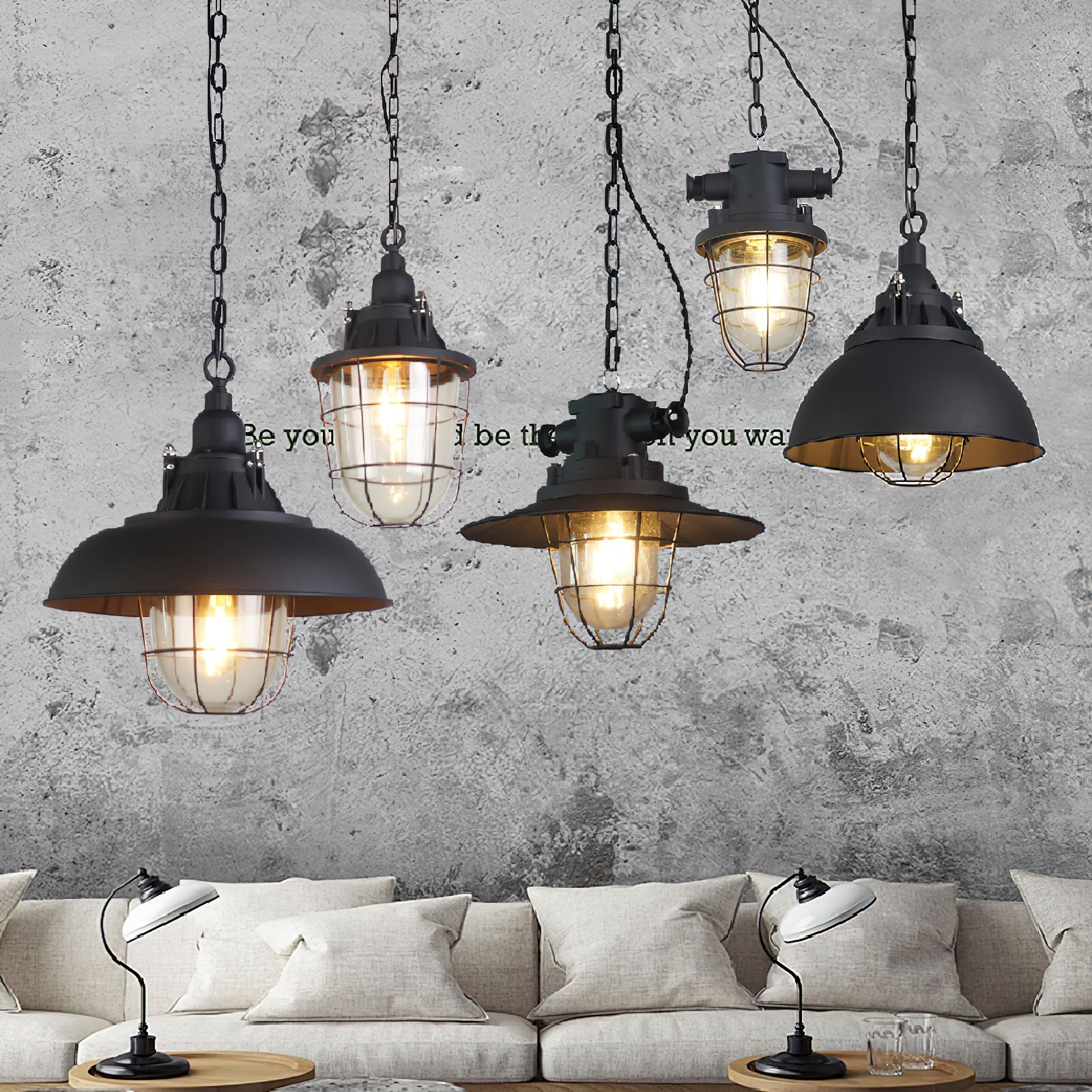 Bulkhead Cage Pendant Light