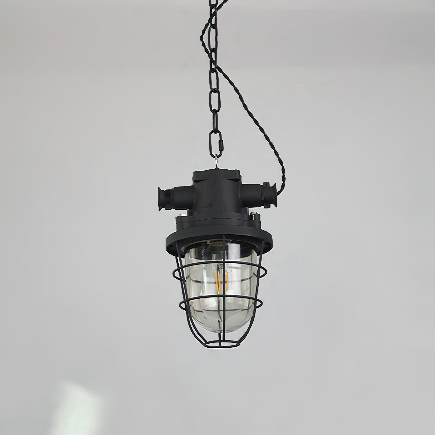 Lampe suspendue à cage de cloison